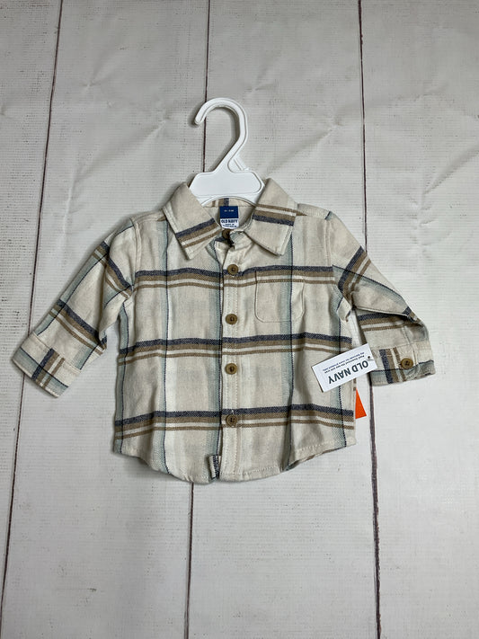 Old Navy Size 0/3M Button Up