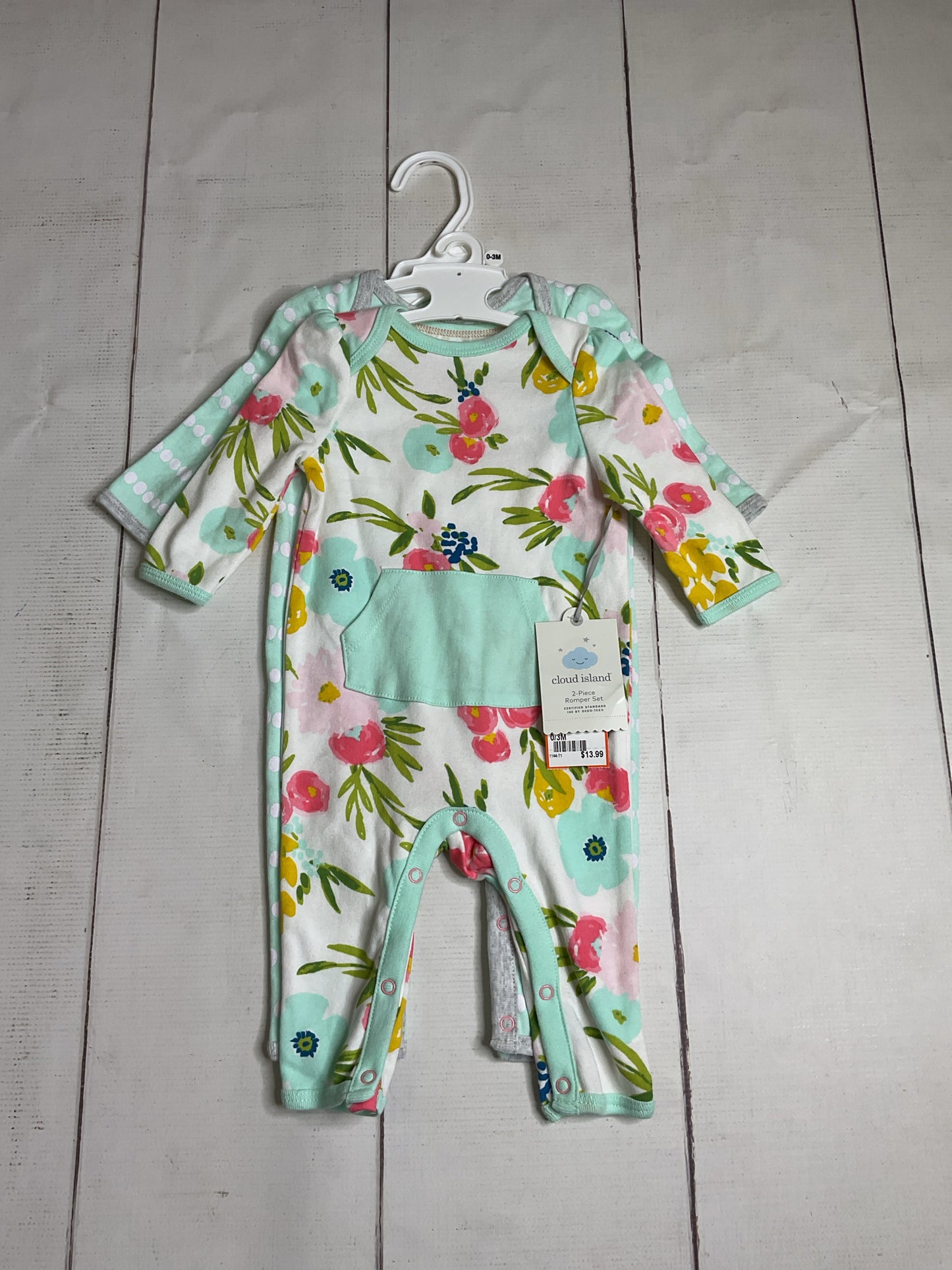 Cloud Island Size 0/3M Romper